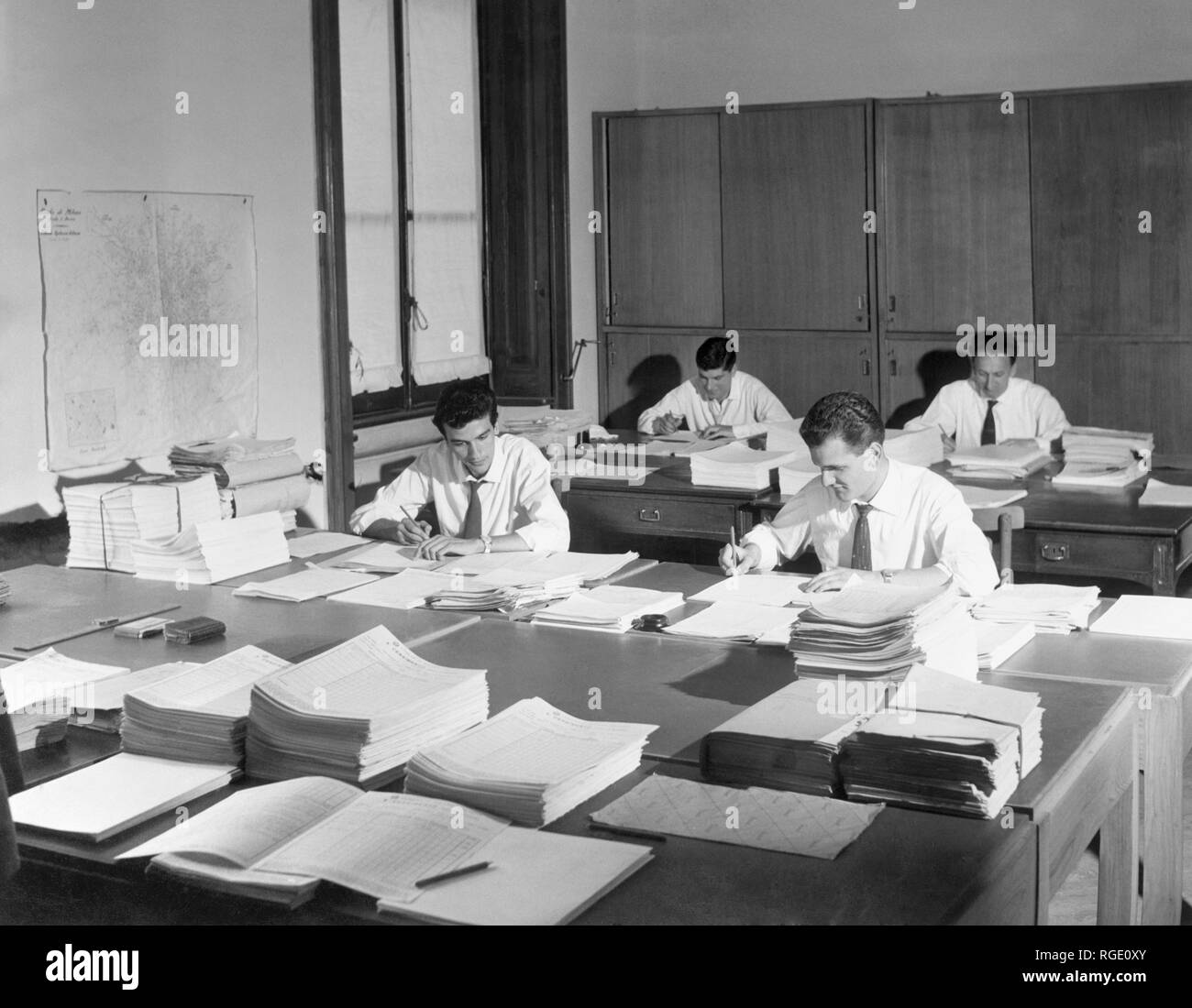 milan, census communal office, 1961 Stock Photo