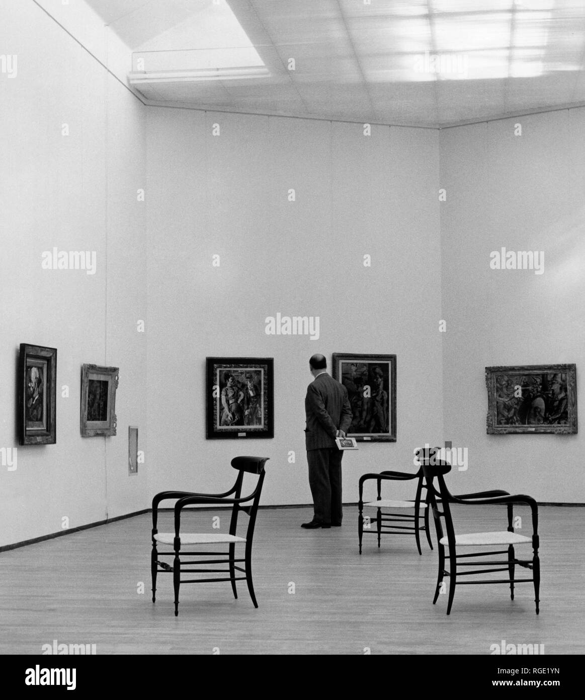 Georges Rouault exhibition, Galleria d'Arte Moderna in Milan, 1955 Stock Photo
