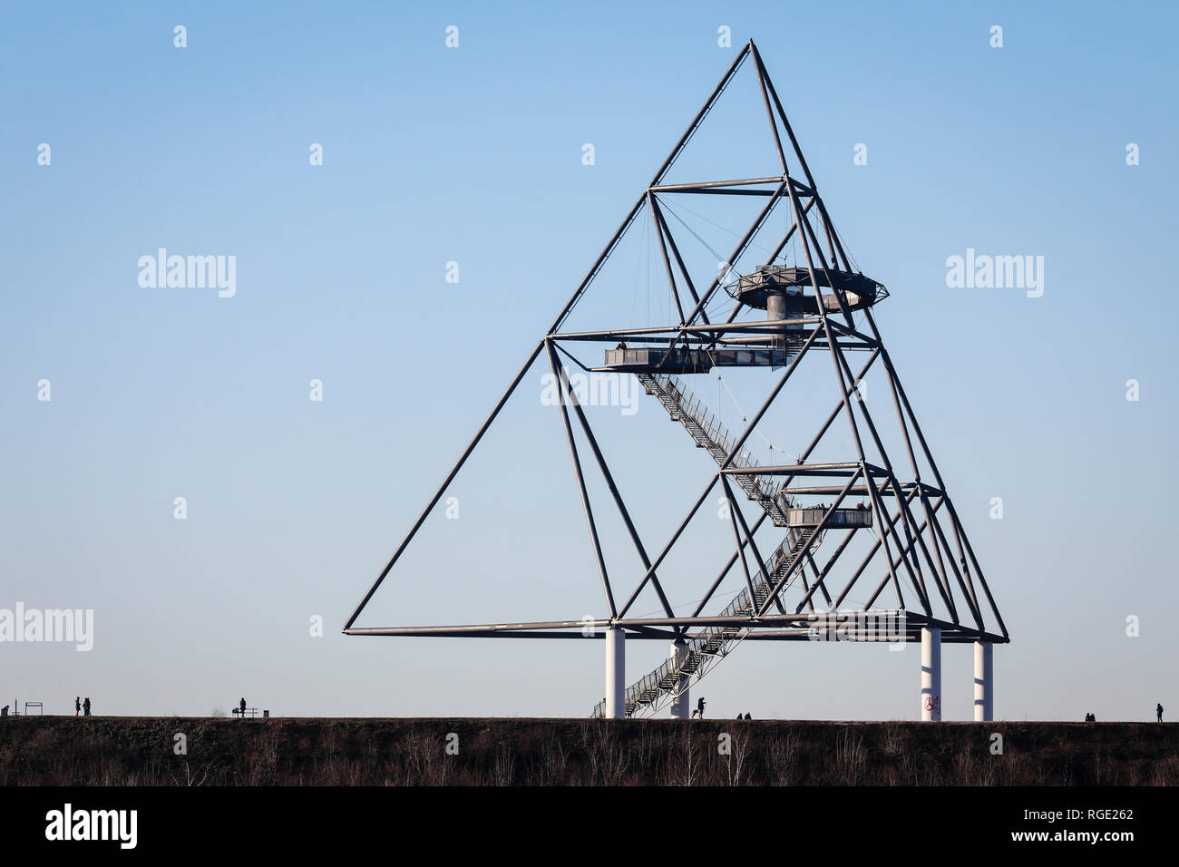 Bottrop, Ruhr area, North Rhine-Westphalia, Germany - Tetraeder, the slagheap event Emscherblick is a walkable viewing terrace in the form of a three- Stock Photo