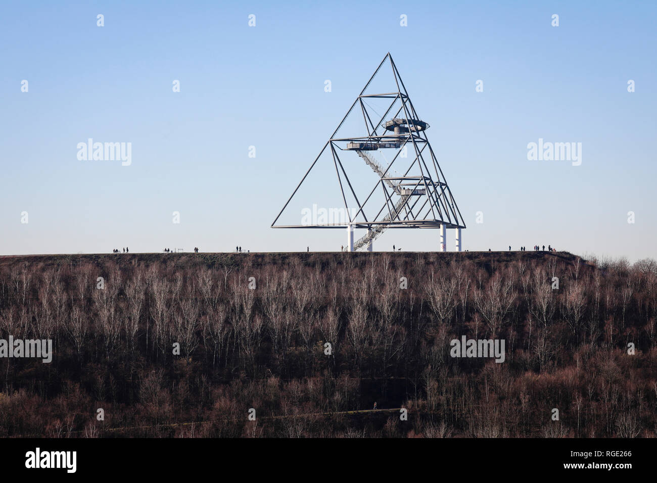 Bottrop, Ruhr area, North Rhine-Westphalia, Germany - Tetraeder, the slagheap event Emscherblick is a walkable viewing terrace in the form of a three- Stock Photo