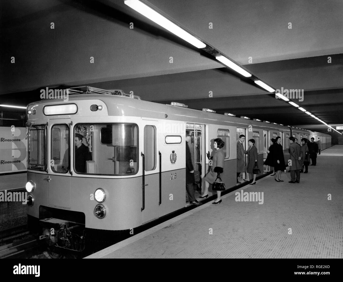 Italy, Lombardy, Milan, subway, 1964 Stock Photo