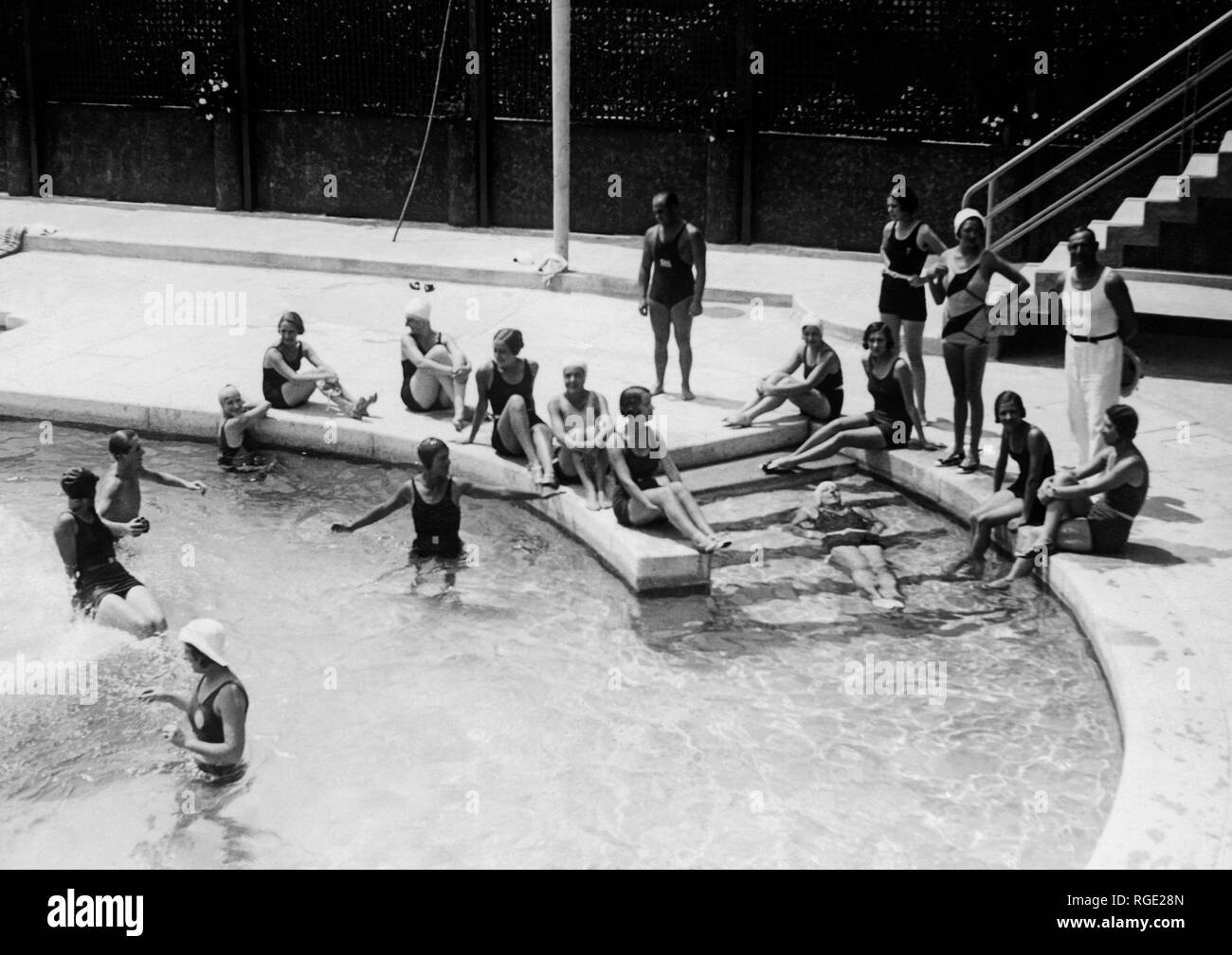 Italy, Milan, swimming pool of the tennis club, 1910-20 Stock Photo
