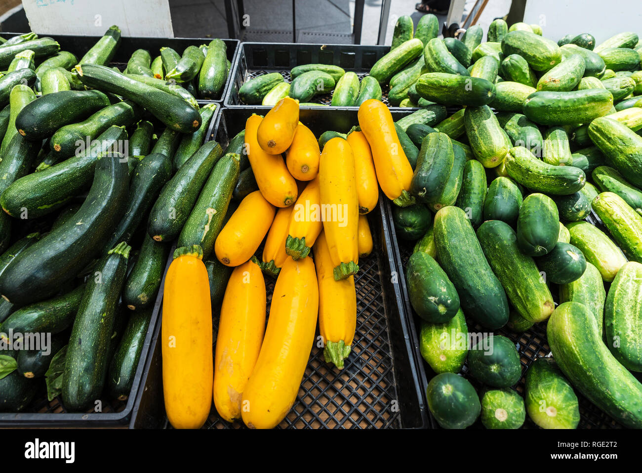 Gherkin and cucumbers in farmers Market at Brooklyn Borough Hall