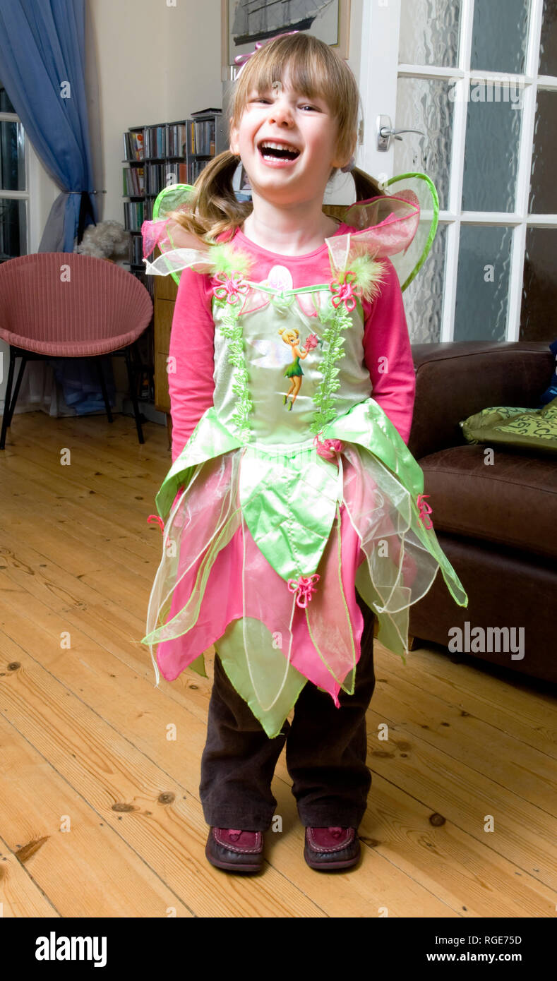 Girl in a Tinkerbell dress Stock Photo - Alamy
