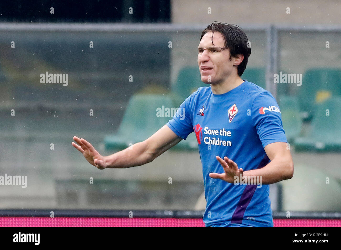 Foto Paola Garbuio/LaPresse 27 gennaio 2019 Verona, Italia sport calcio Chievo Verona  vs Fiorentina- Campionato di calcio Serie A TIM 2018/2019 - stadio Bentegodi Nella foto: chiesa federico  Photo Paola Garbuio/LaPresse January 27, 2019 Verona, Italy sport soccer Chievo Verona  vs Fiorentina - Italian Football Championship League A TIM 2018/2019 -  stadio Bentegodi. In the pic:chiesa federico Stock Photo