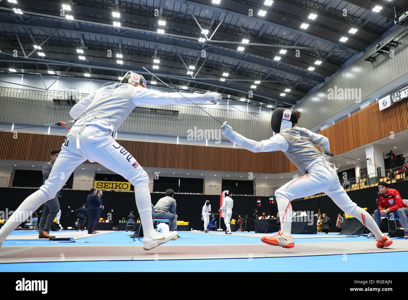 Minato City Sports Center, Tokyo, Japan. 26th Jan, 2019. Julian ...