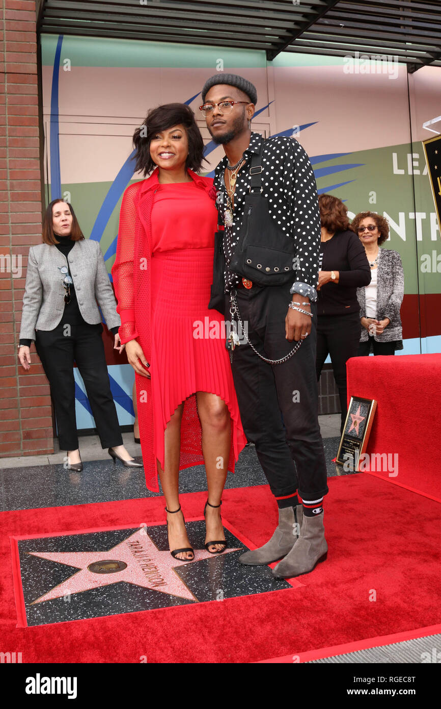 Hollywood, Ca. 28th Jan, 2019. Taraji P Henson, Marcell Johnson at the
