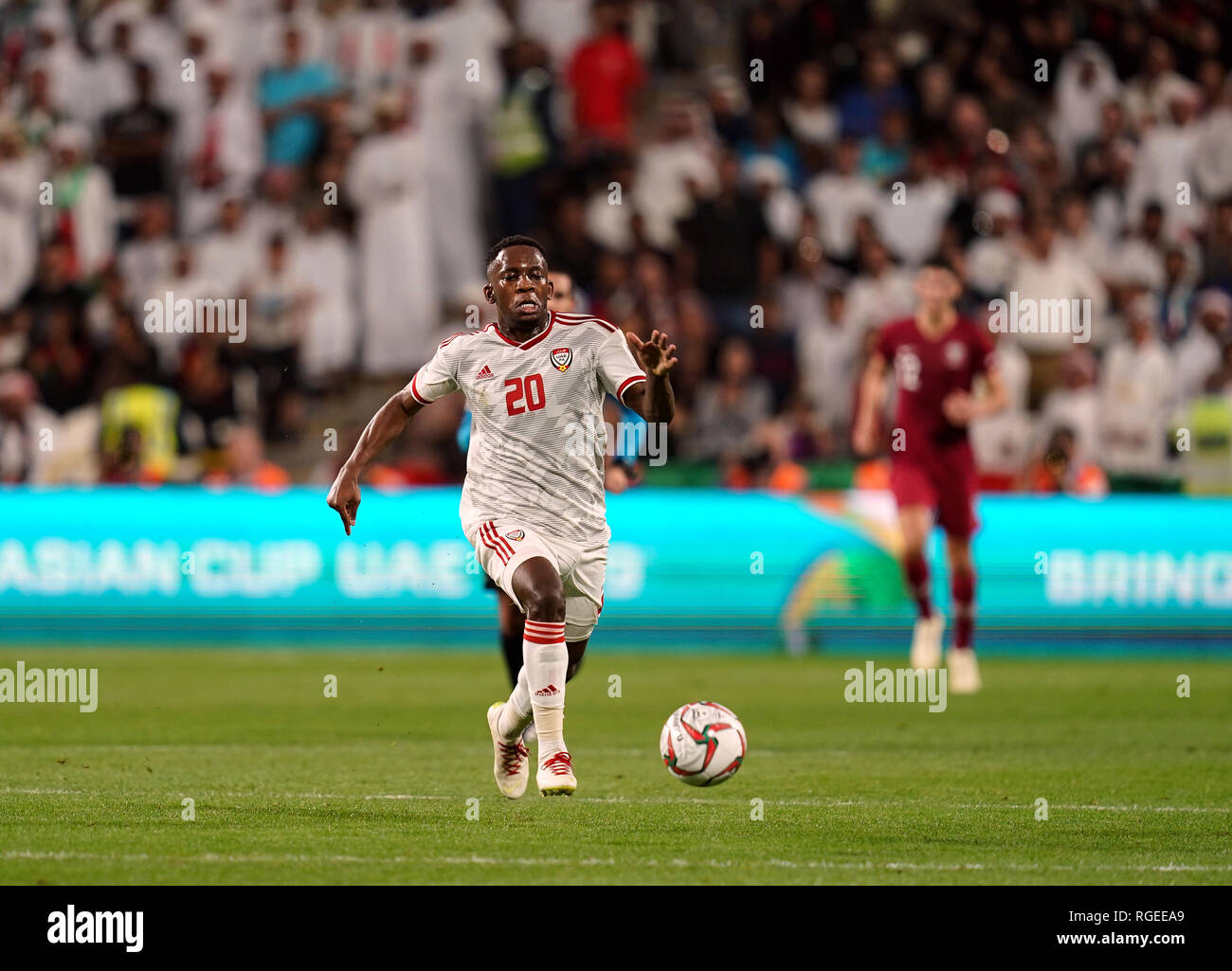 Abu Dhabi, UAE. January 29, 2019 : Saif Rashid of United Arab Emirates ...