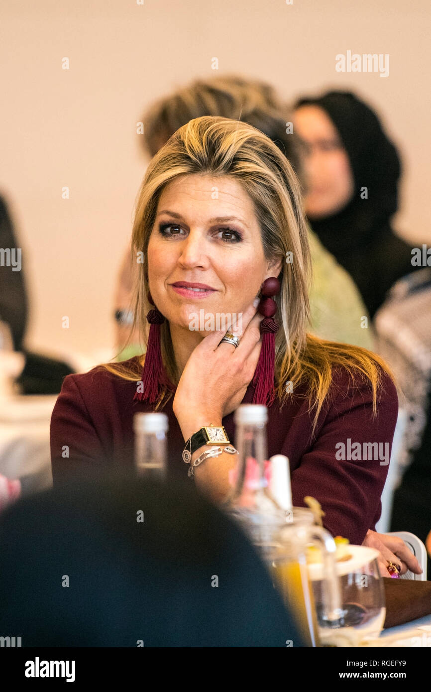 The Hague, Netherlands. 29th January, 2019. The Social-Economic Council (SER) organizes the meeting on Tuesday, January 29th 'Cultural diversity in the top'. The meeting will include directors, role models and experts talking to each other to put more talents with a migrant background in top positionsto get. Queen Máxima will also be present. The meeting does not only want to ensure that the participants make concrete agreements to get cultural talent in the top. Credit: Gonçalo Silva/Alamy Live News Stock Photo
