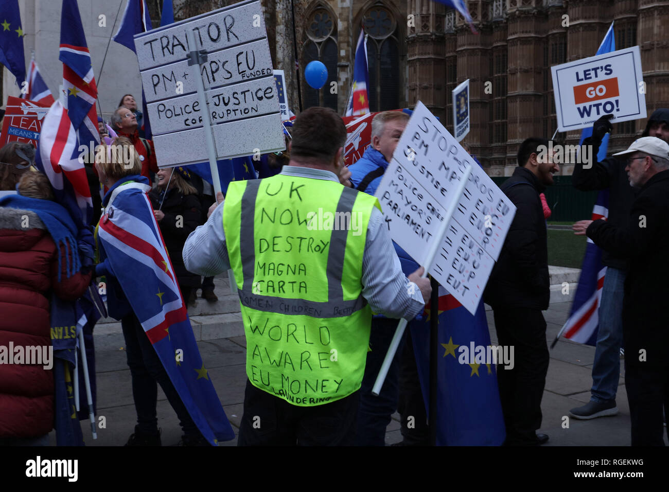 Leave campaign crowd hi-res stock photography and images - Alamy