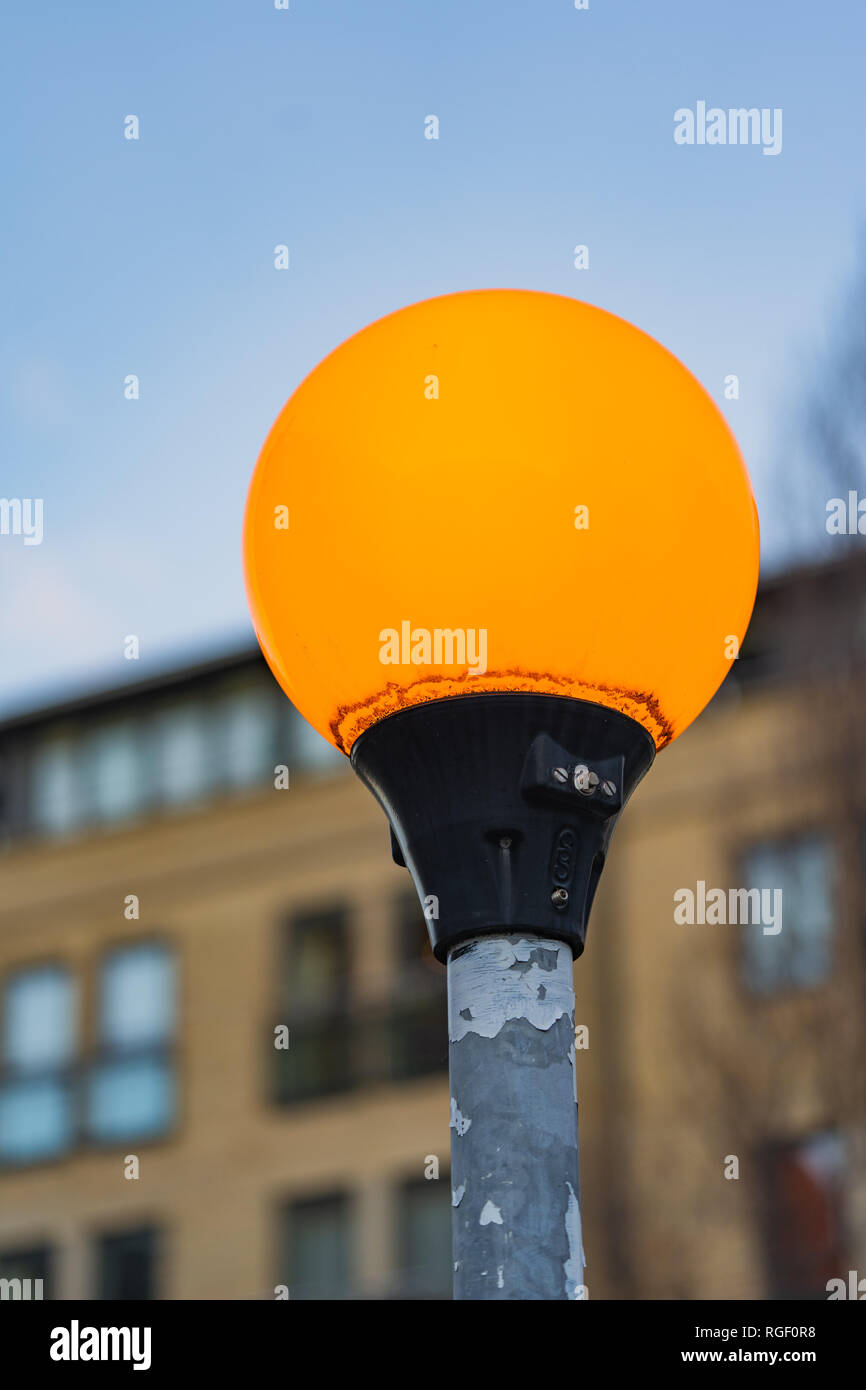 Orange Zebra Crossing Light Stock Photo Alamy