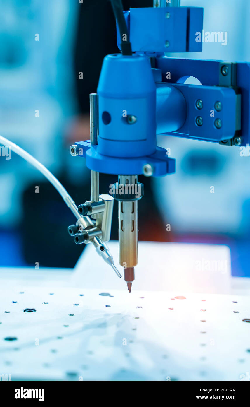 soldering iron tips of robotic system for automatic point soldering for