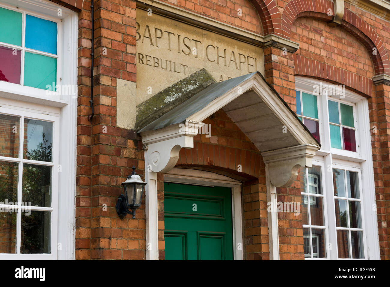 Frontage of the former Baptist Chapel in the village of Rothersthorpe, Northamptonshire, UK; dating from 19th century and now a private house. Stock Photo