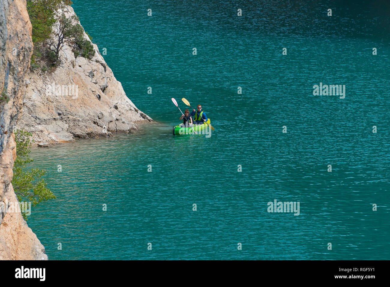 Verdon canyon kayaking Stock Photo Alamy