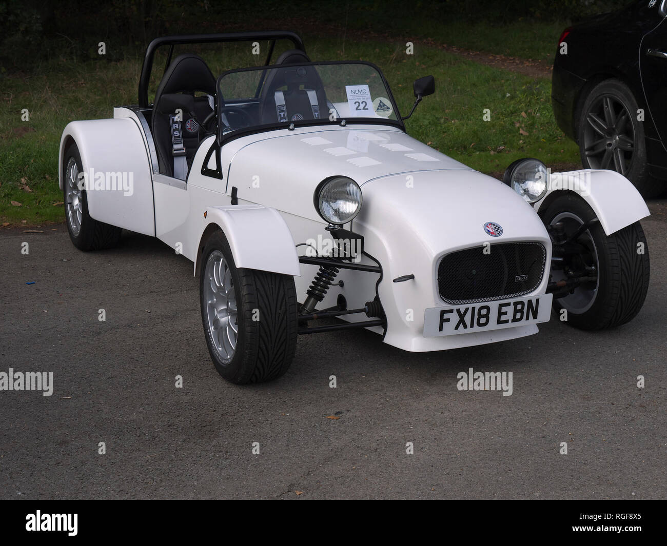 Classic sports car at Willingham woods Stock Photo