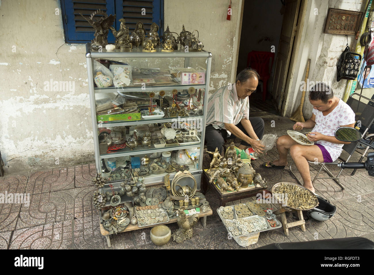 Antiques shop in Ho Chi Minh, Vietnam Stock Photo
