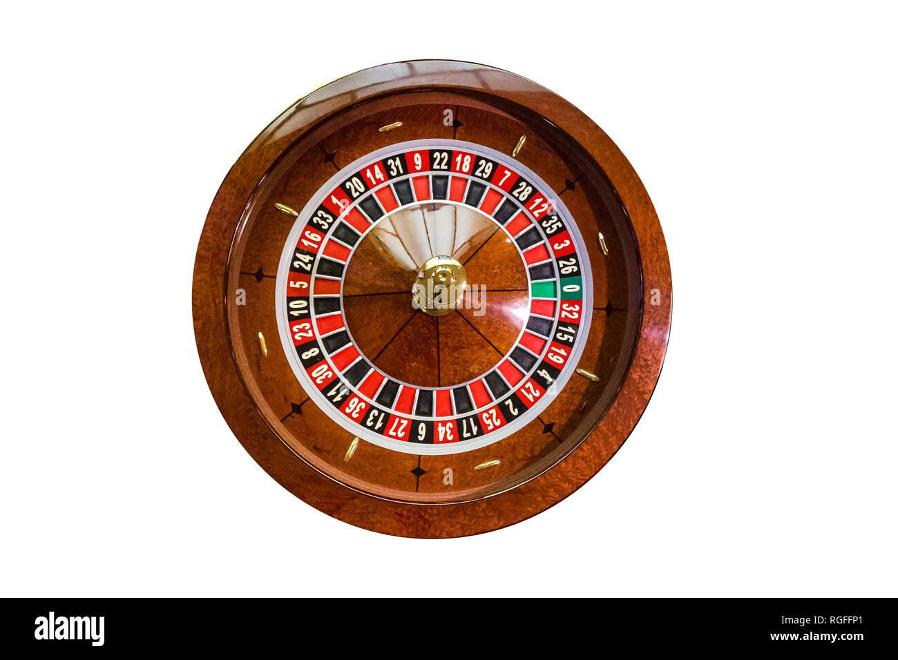 game table roulette from elite casino isolated on white background