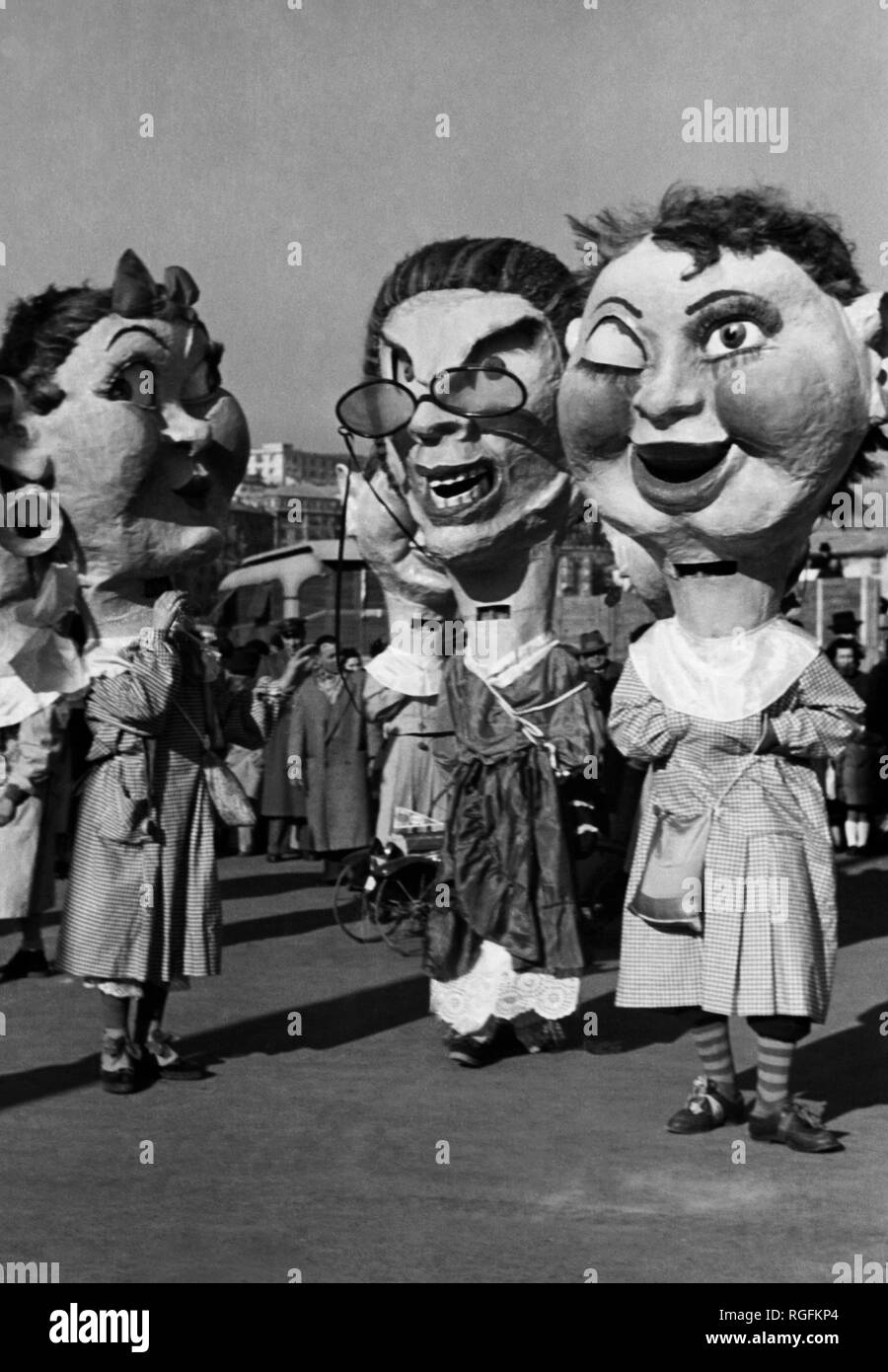 Italy, Liguria, Savona Carnival, 1953 Stock Photo