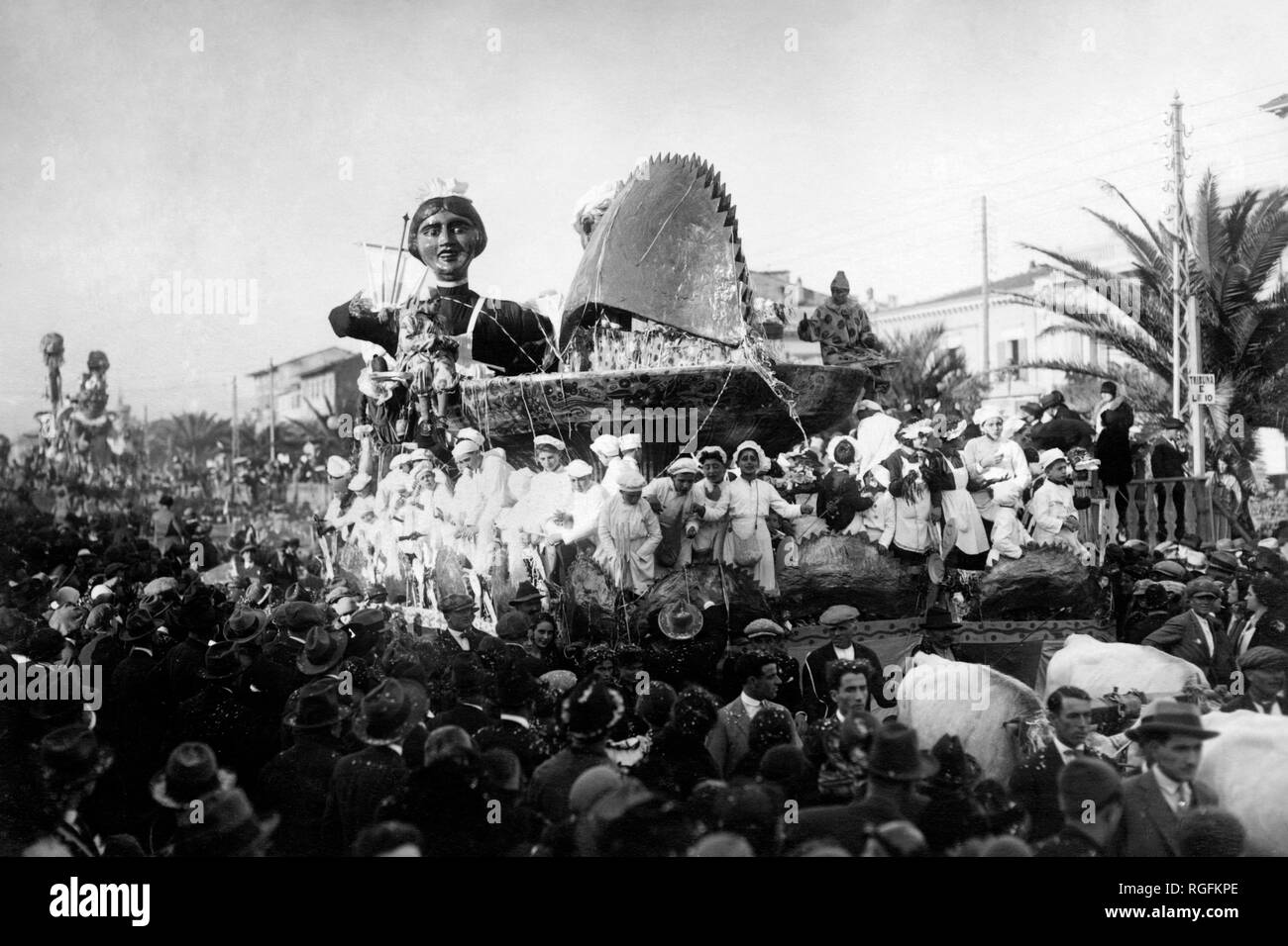 carnival of viareggio, tuscany, italy 1932 Stock Photo