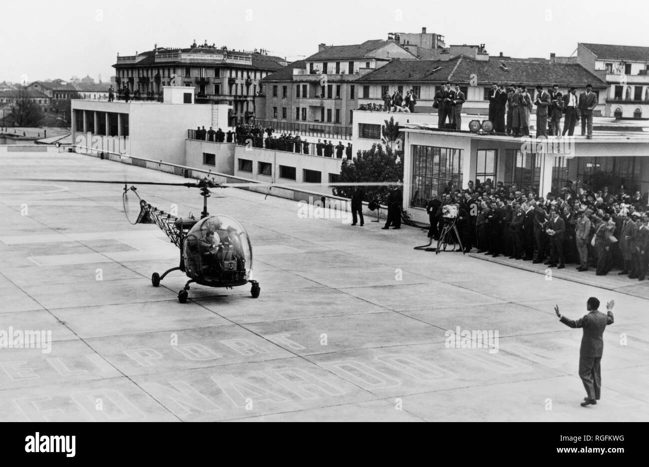italy, lombardy, milan, inauguration of the trade fair, 1950 Stock Photo