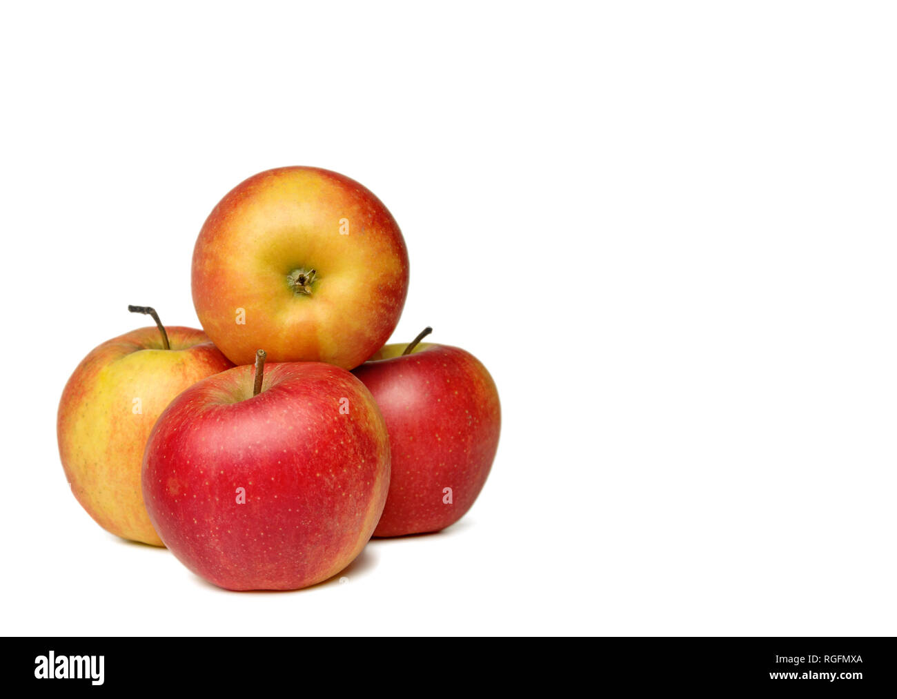 Red Apple Two Organic Fresh Red Apples With A White Background Two Red  Apples With Leaf Isolated On White Background Stock Photo - Download Image  Now - iStock