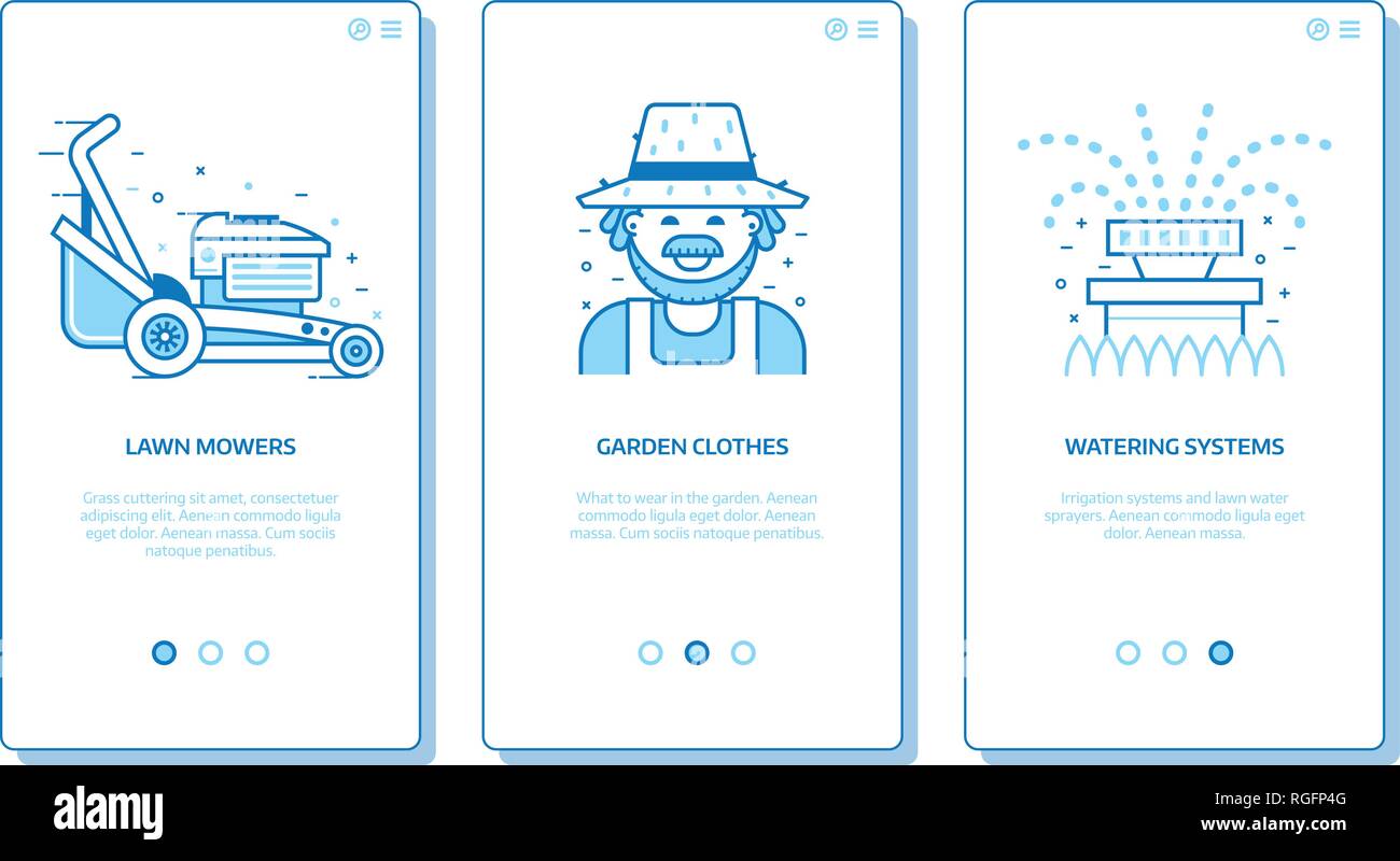 Gardening and Landscaping Services App Screens Stock Vector Image & Art