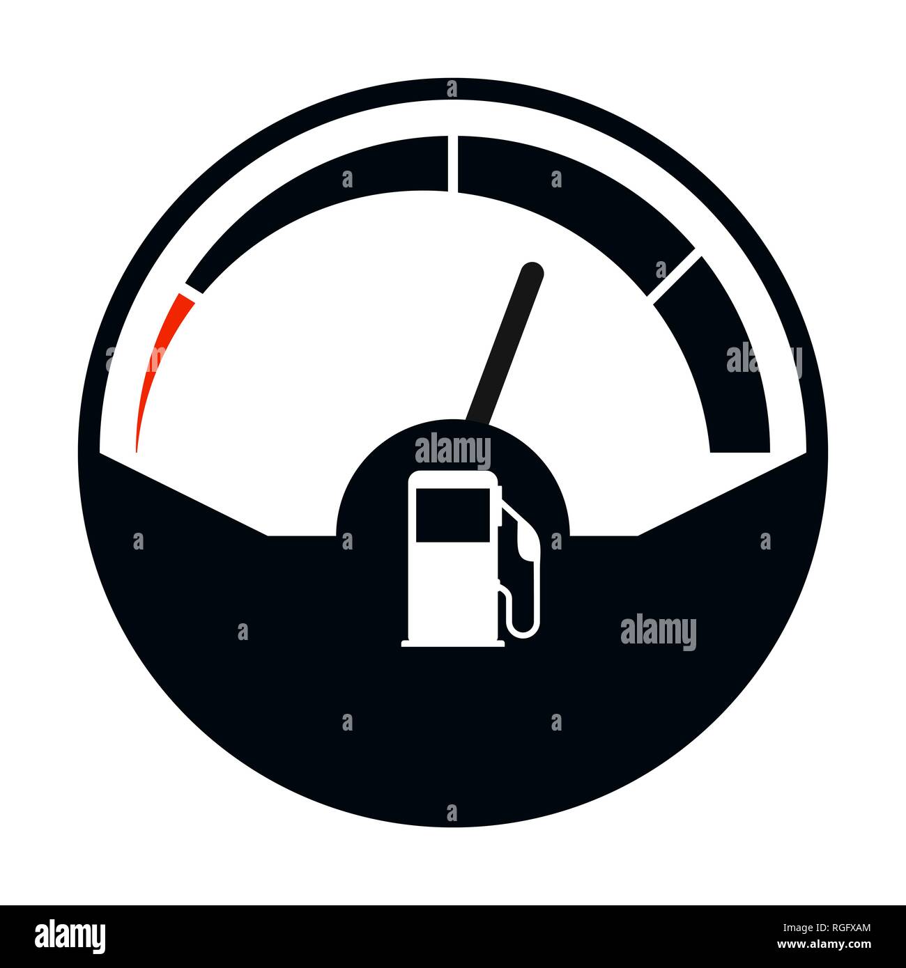 device of the fuel level of the vehicle, a simple icon Stock Vector