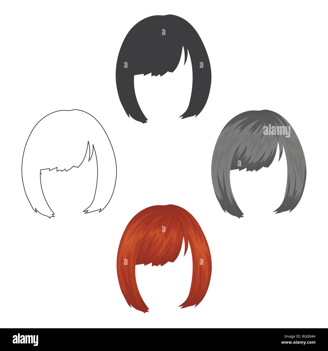 bangs ,beauty,blond,braided,cartoon,different,fashion,female,hair,haircut,hairdresser,hairpin,hairstyle,icon,illustration,isolated,logo,long,loose,red,short,sign,spit,square,ssad,style,symbol,tail, type,vector,view,web, Vector Vectors Stock Vector Image ...