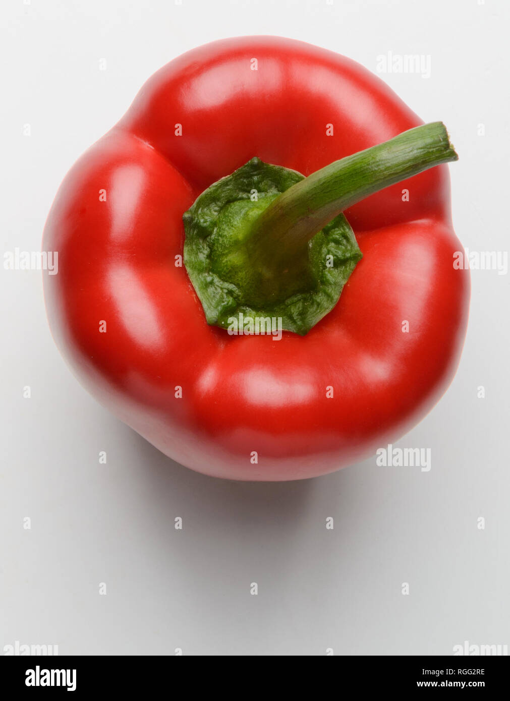 Red bell pepper on white Stock Photo