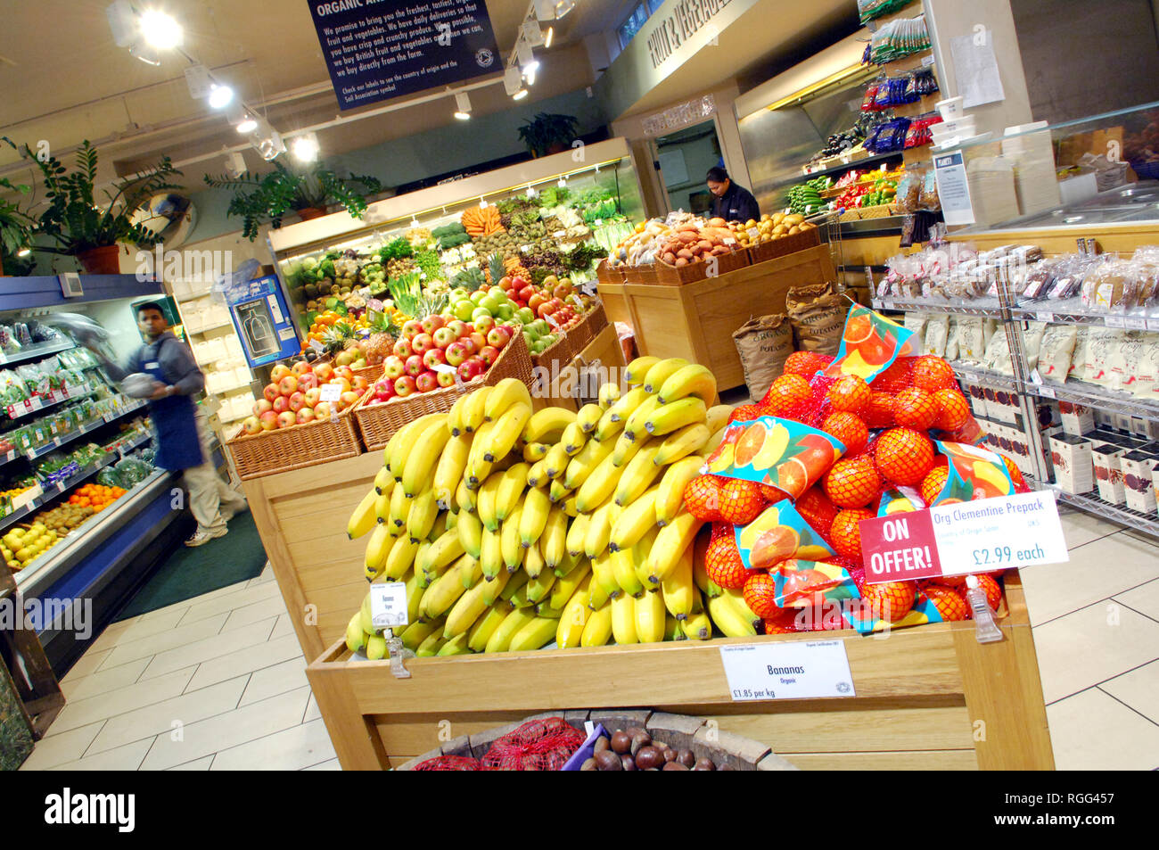 Planet Organic, Westbourne Grove, London, organic supermarket. Organic grocer. Stock Photo