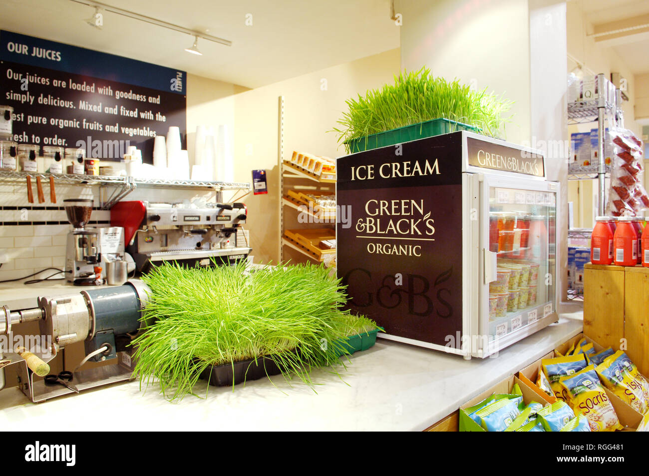 Green and blacks organic ice cream hi res stock photography and images