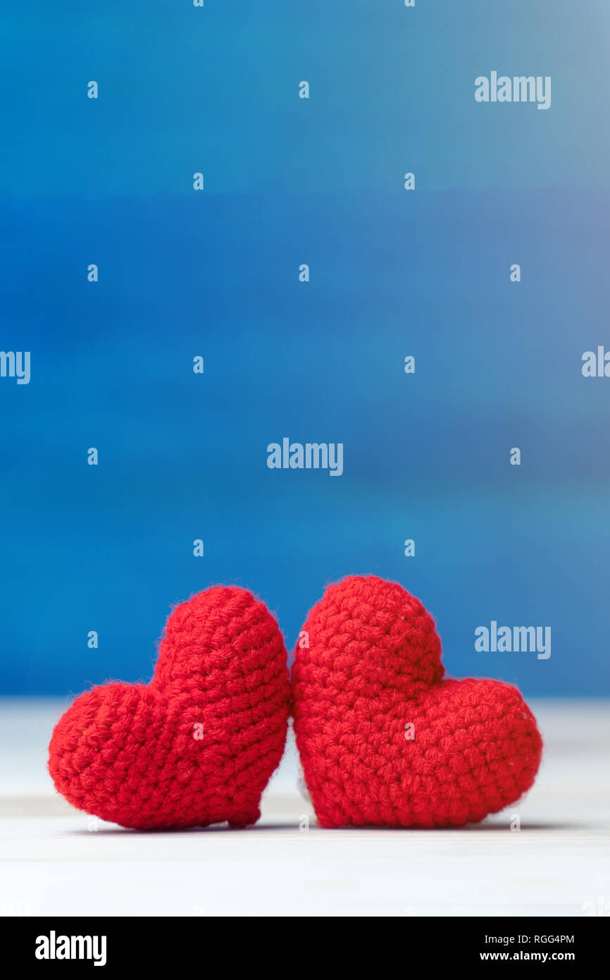 love concept with hand heart and blue sky copyspace Stock Photo - Alamy