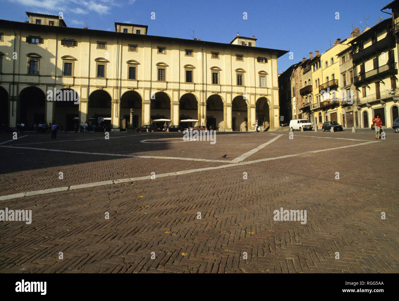 piazza grande (piazza vasari), arezzo, toscana (tuscany), italy Stock Photo