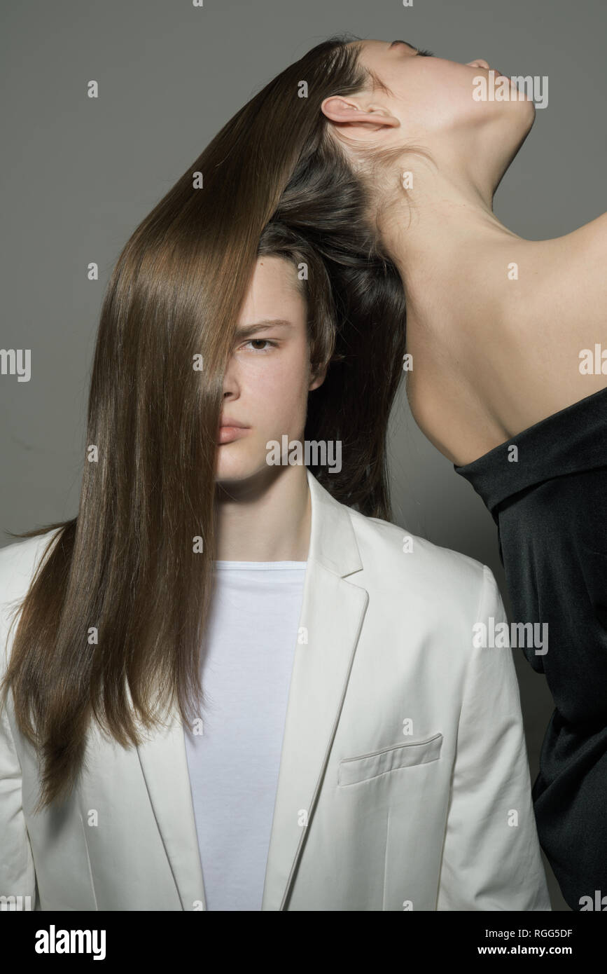 Man And Woman Beauty And Fashion Fashion Couple In Love Hair