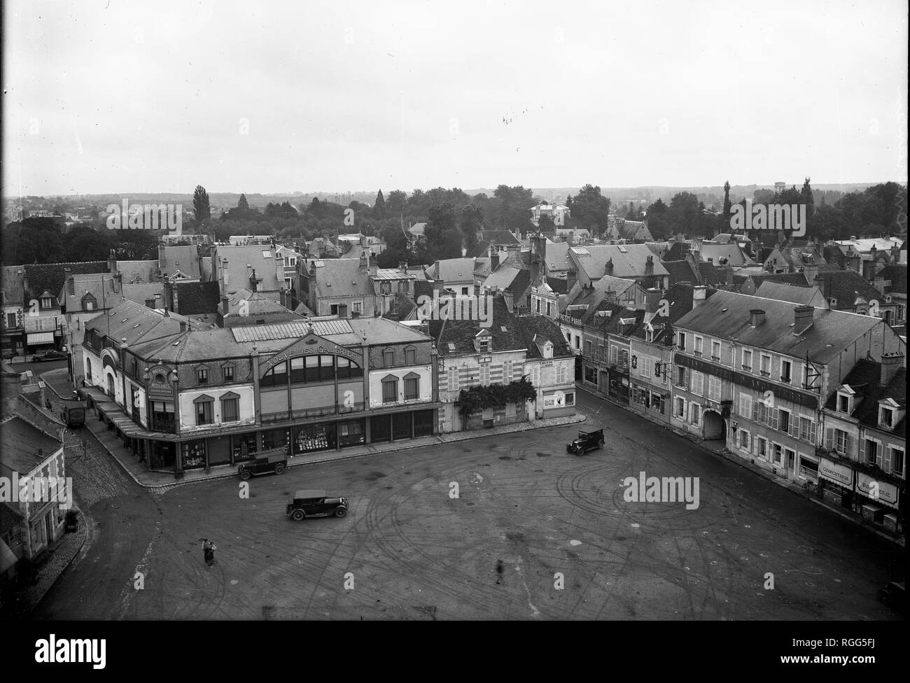 Romorantin Loir et Cher in France  with Nouvelles Galeries 1920s Stock Photo