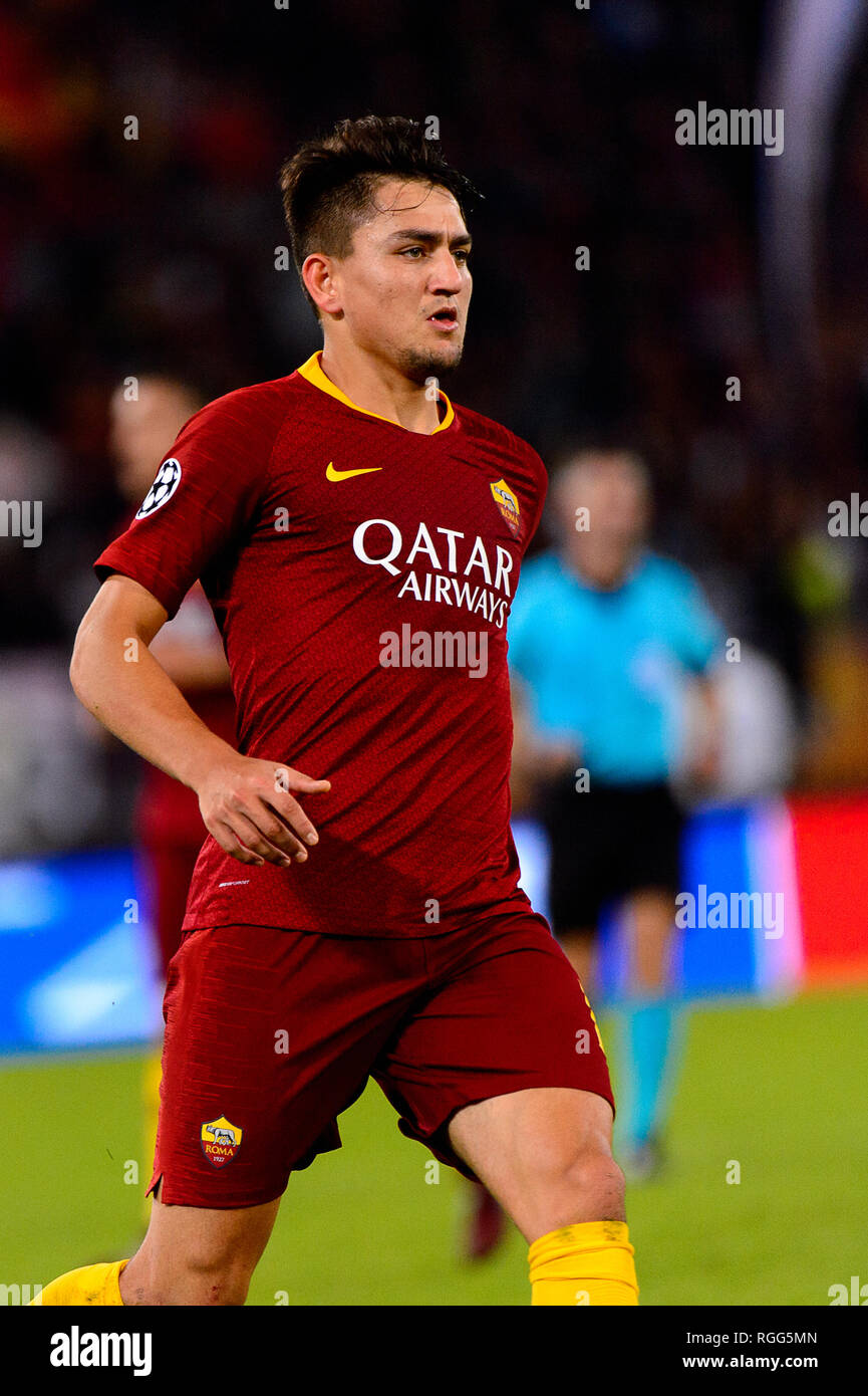 Cengiz Roma ROME - OCT 23, 2018: Cengiz Under 17 close up portrait. AS Roma - CSKA ...