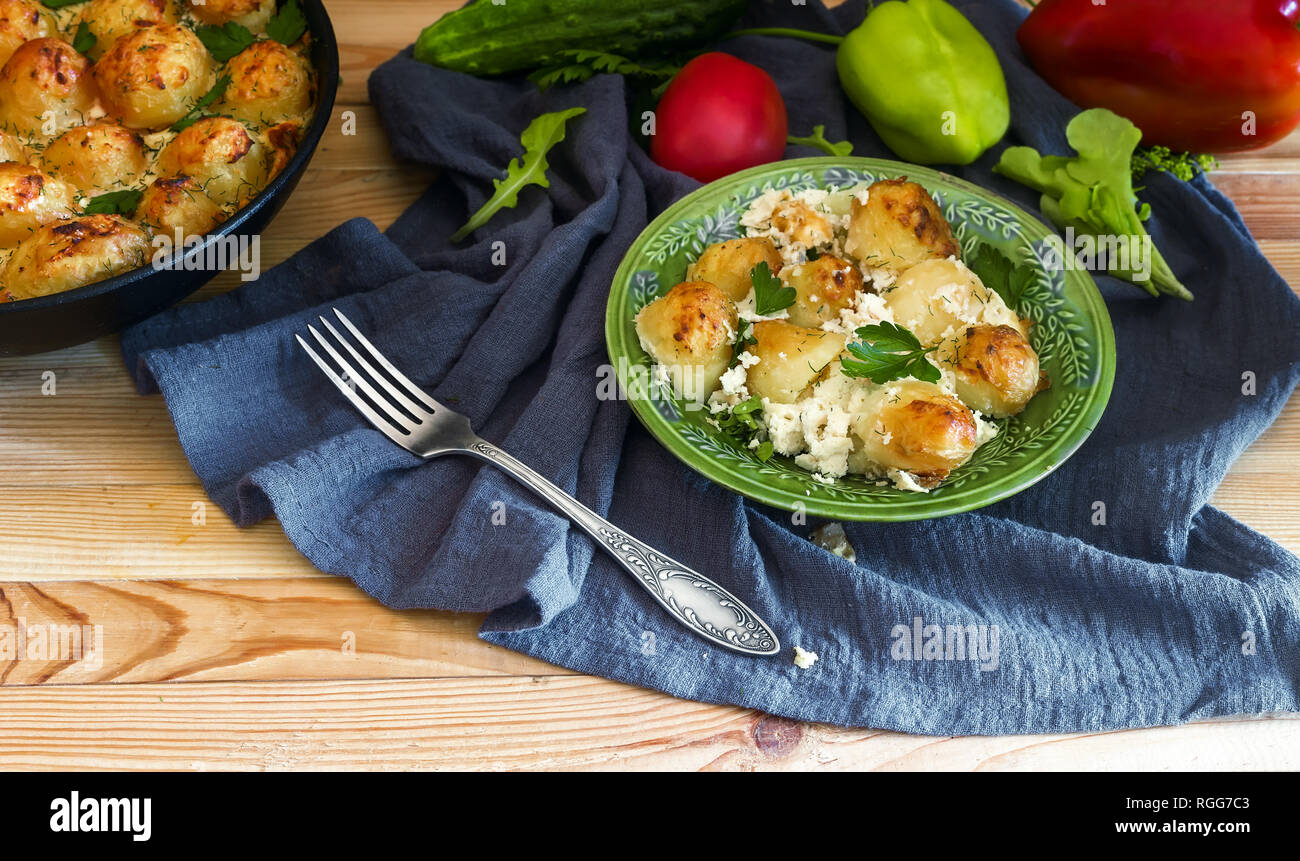 Prince Potatoes Baked In The Oven Young Potatoes With Cottage