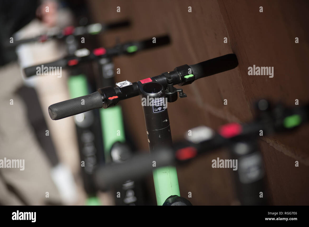 Free Electric Scooters Are Seen Parked On The Street The Spanish General Traffic Management Will Demand From Now On A Driving License For The Electric Scooters And An Insurance Among Others Measures