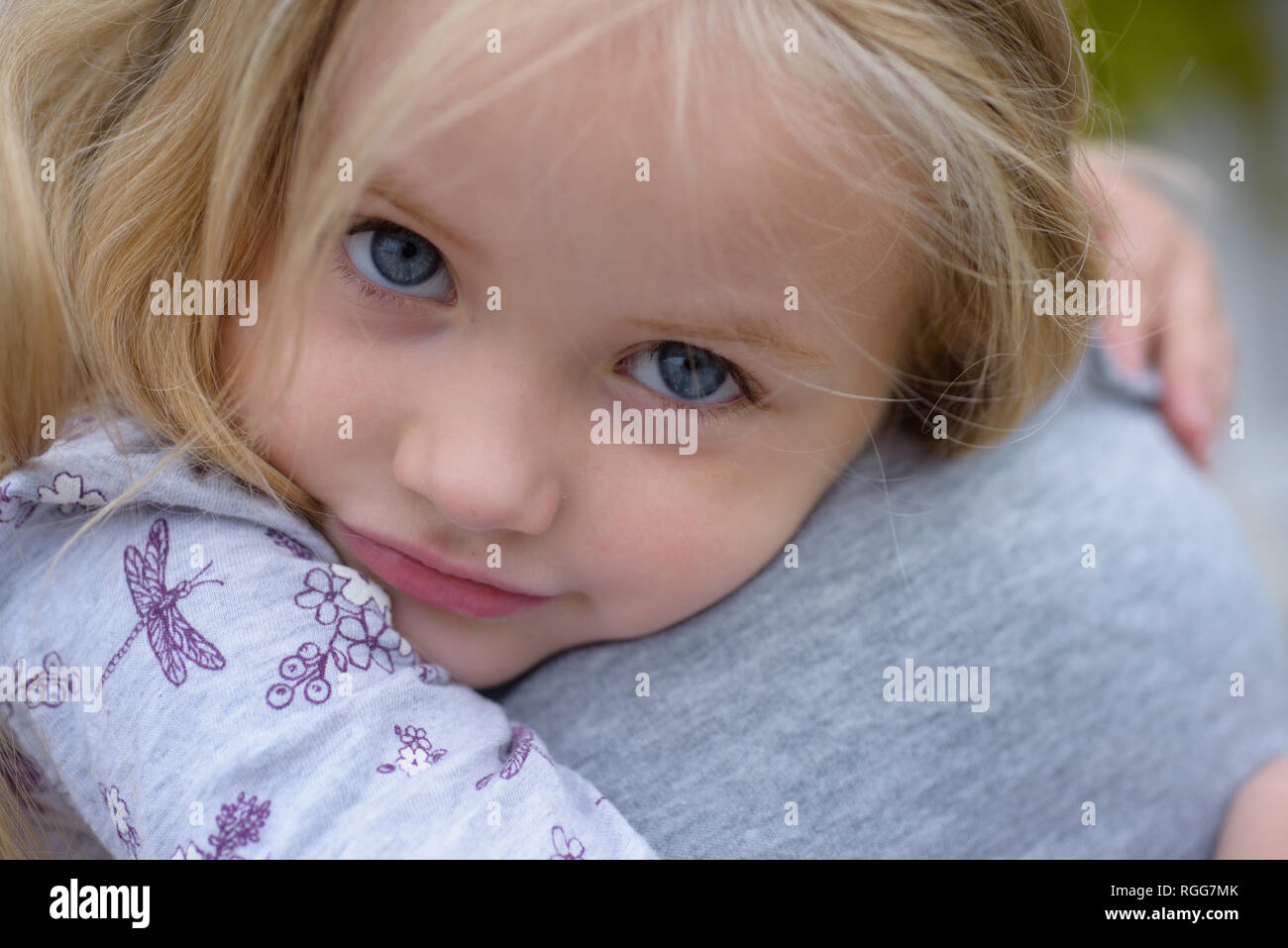 Love In Family Childhood Summer Mothers Day Childrens Day Small Baby Girl New Life Concept Family Values I Love You Little Girl Embrace Her Stock Photo Alamy