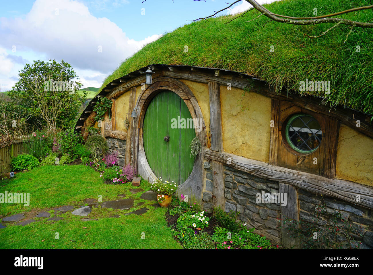 MATAMATA, NEW ZEALAND View of the Hobbiton movie set, the Alexander