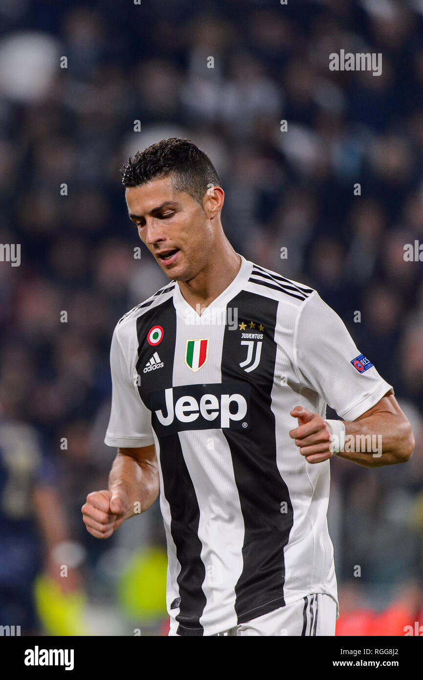 Turin - Nov 7, 2018: Cristiano Ronaldo 7 portrait. Juventus - Manchester  United. UEFA Champions League. Matchday 4. Allianz stadium Stock Photo -  Alamy