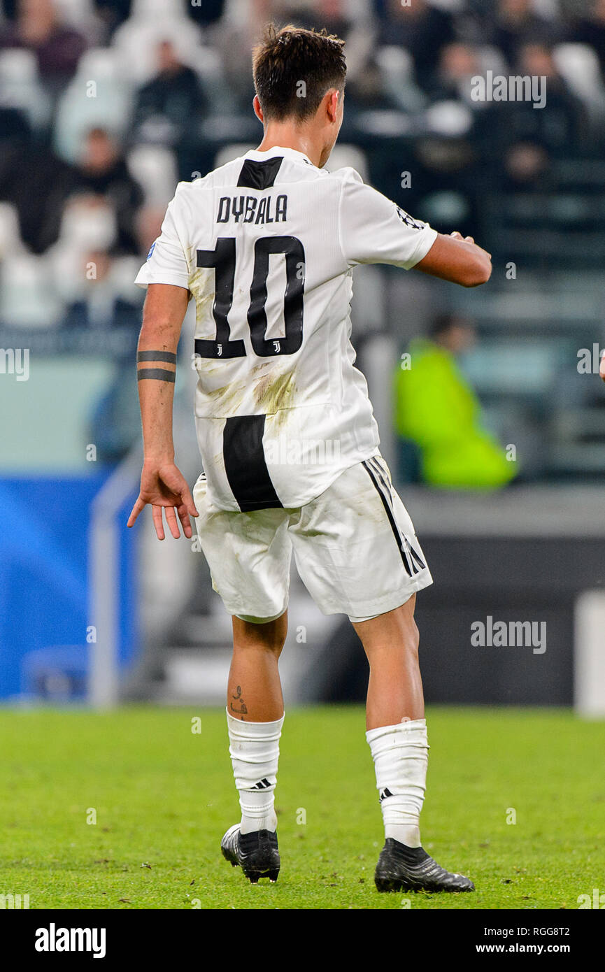 Turin - Nov 7, 2018: Paulo Dybala 10. Juventus - Manchester United