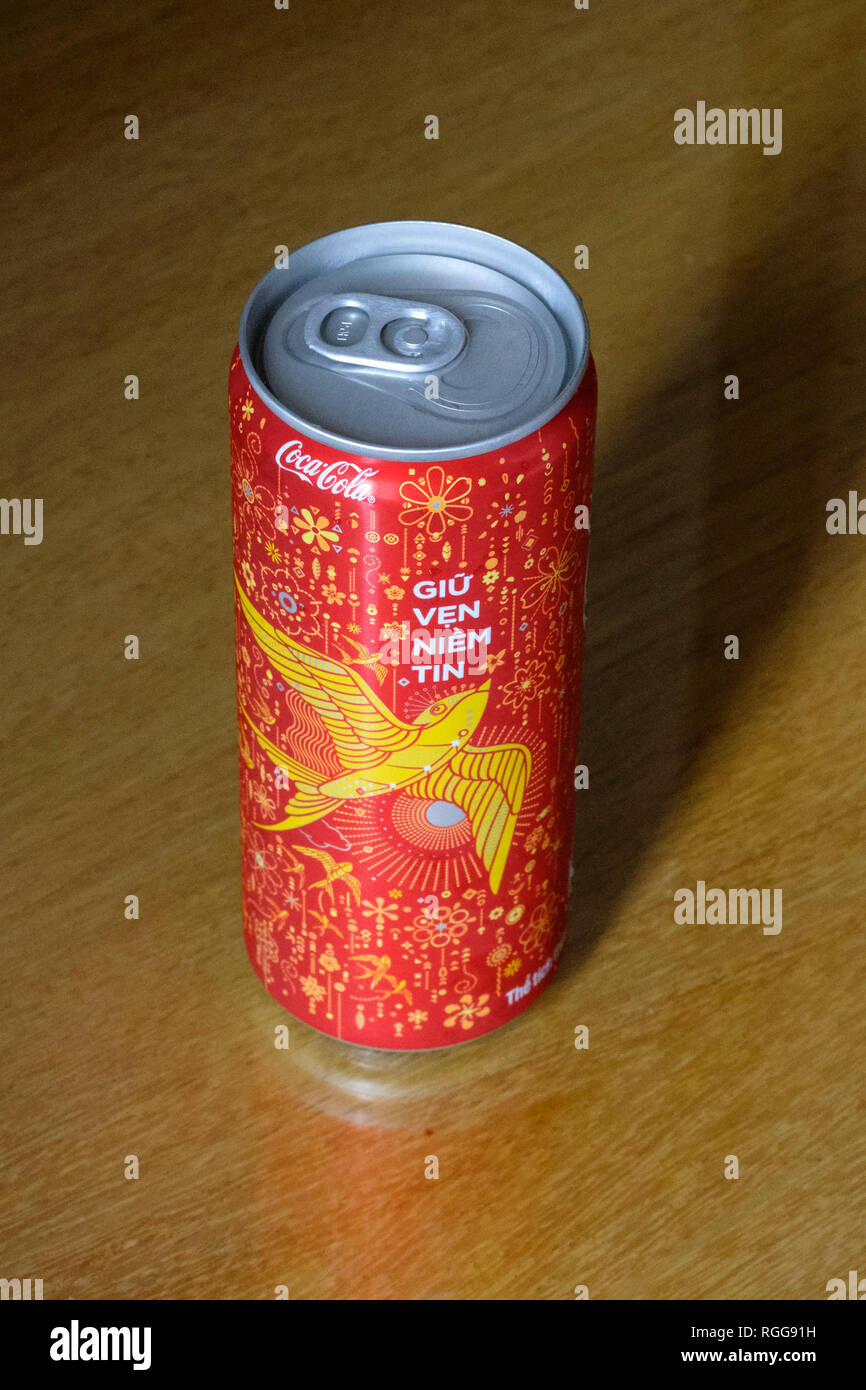 Vietnamese Coca-Cola can Stock Photo