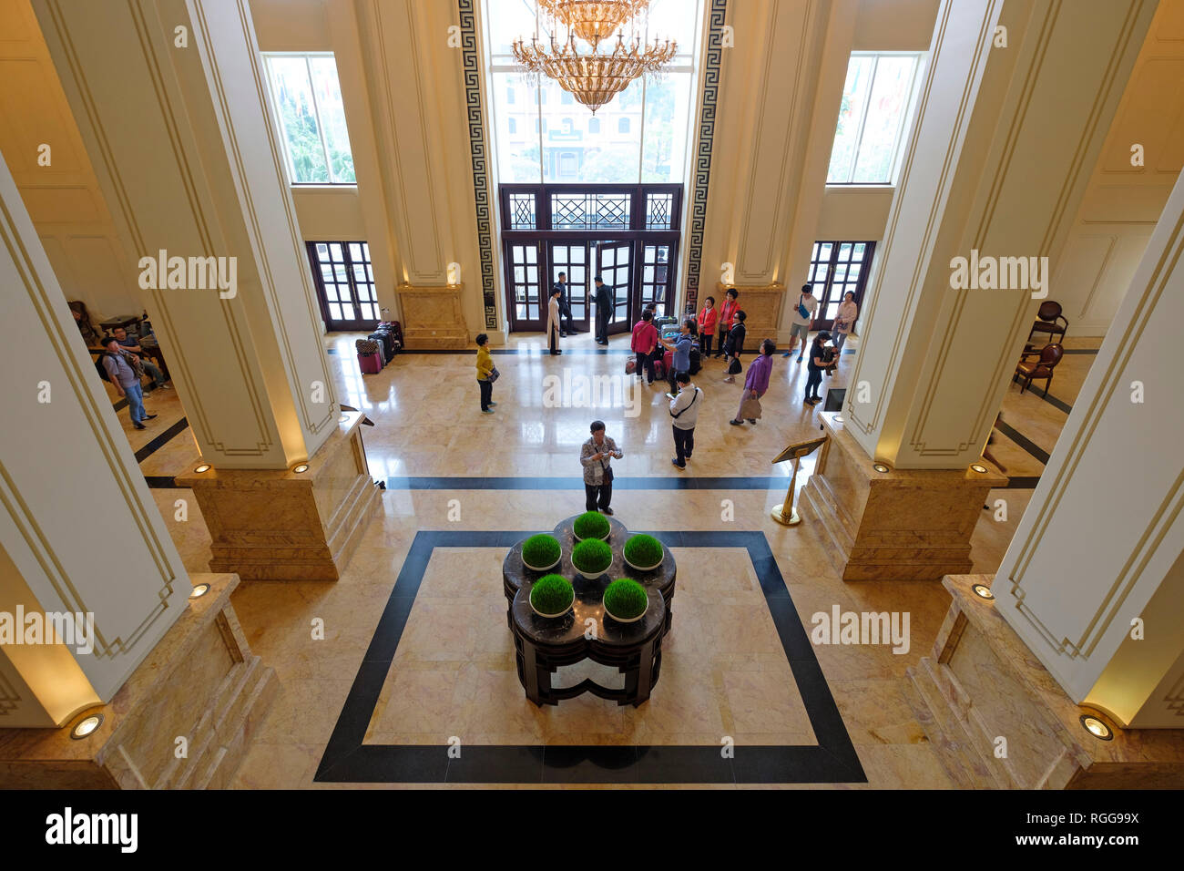 Indochine Palace hotel lobby, Hue, Vietnam, Asia Stock Photo