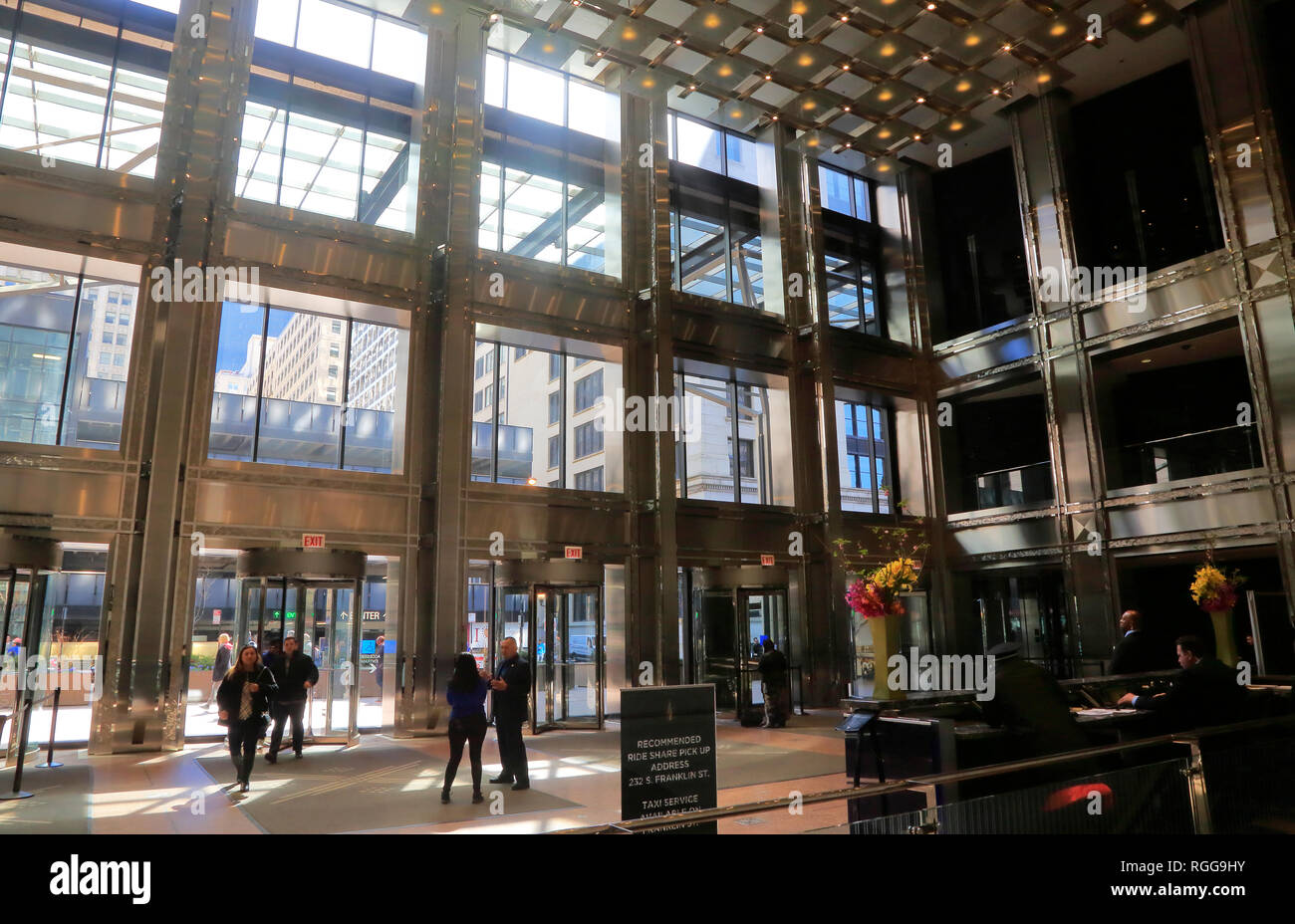 The lobby of Willis Tower (formerly Sears Tower).Chicago.Illinois. USA Stock Photo