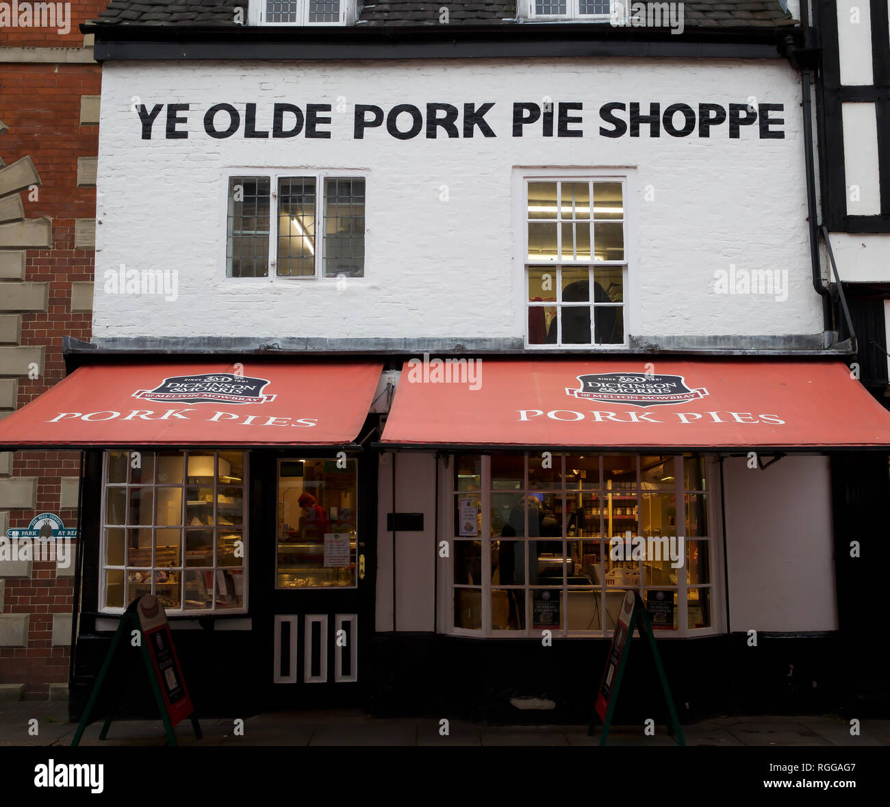 Ye Olde Pork Pie shop in Melton Mowbray, Leicestershire Stock Photo Alamy