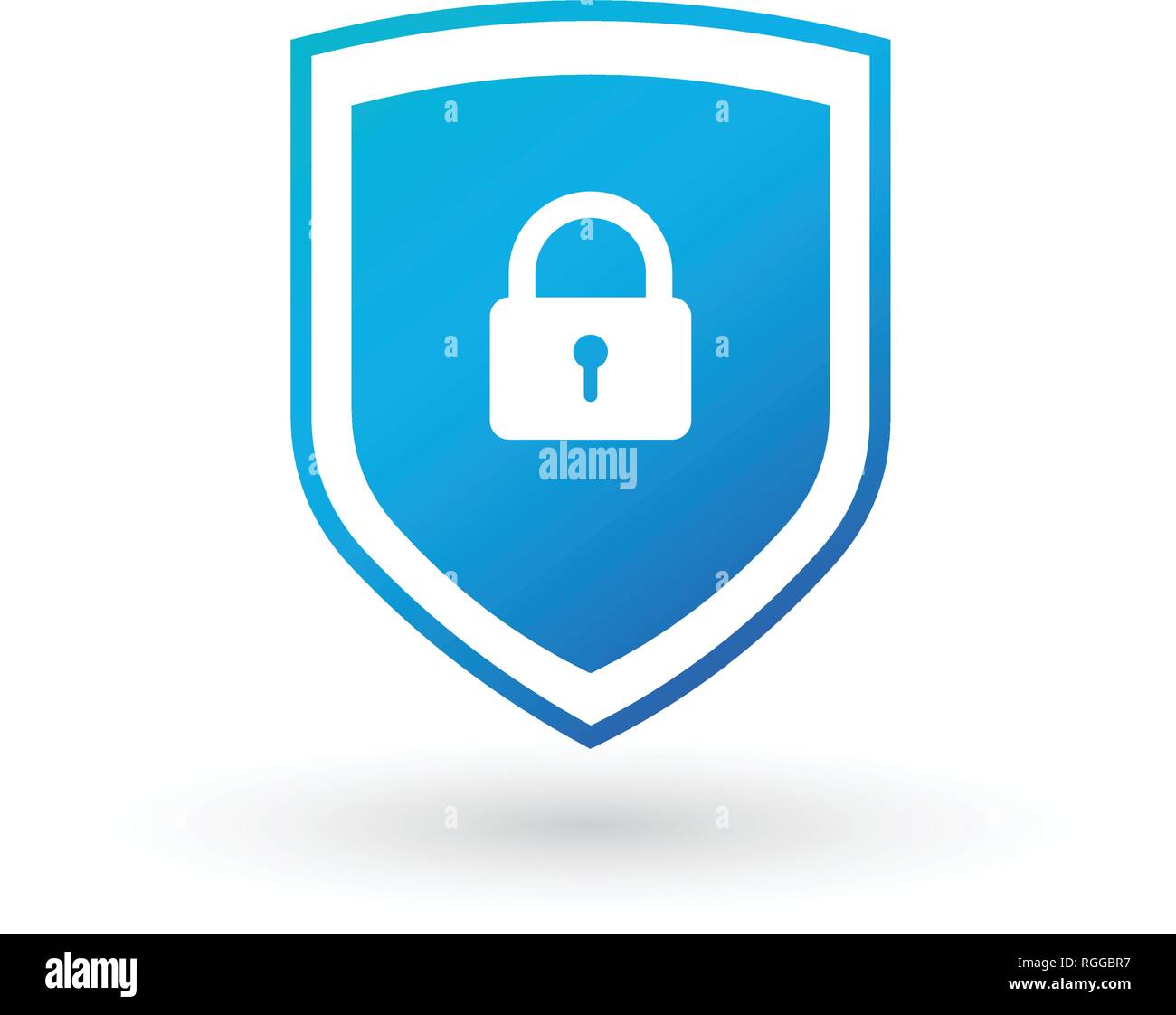 Shield security with lock symbol. Protection, safety, password security ...