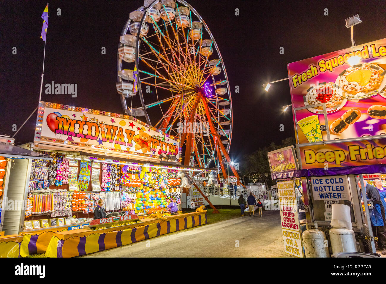 Night at the Manatee County Fair at the Manatee County Fairgrounds in