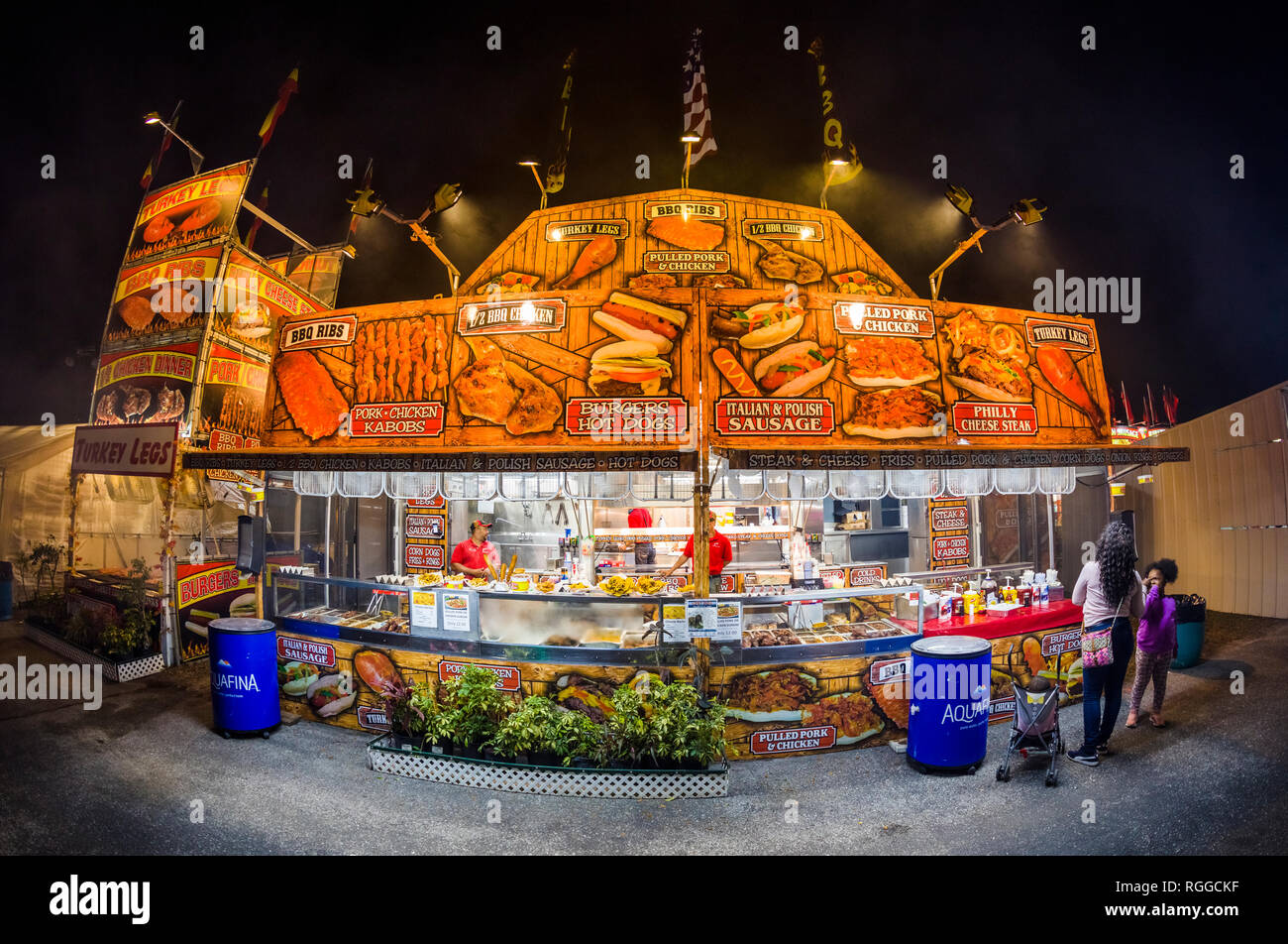 Night at the Manatee County Fair at the Manatee County Fairgrounds in in Palmetto Florida Stock