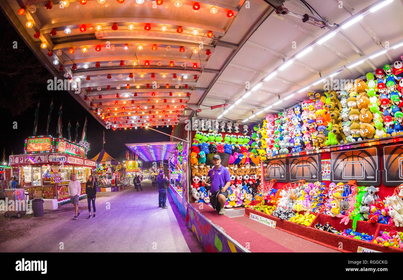 Night at the Manatee County Fair at the Manatee County Fairgrounds in